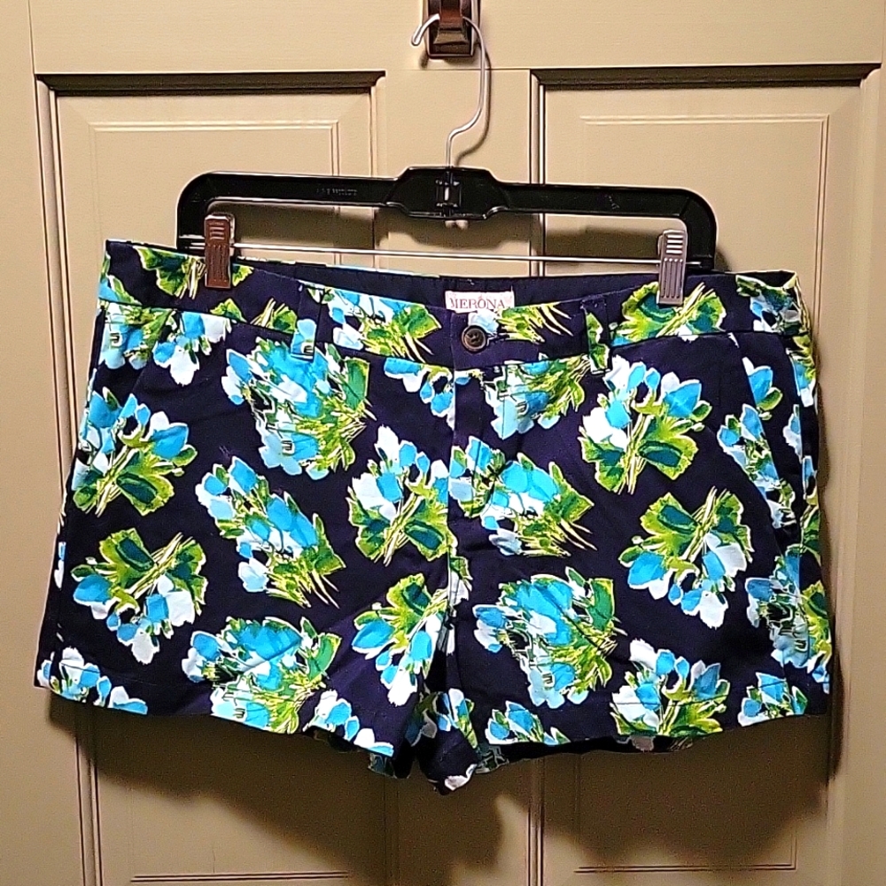 MERONA PRINTED EUC SHORTS 18.5" WAIST